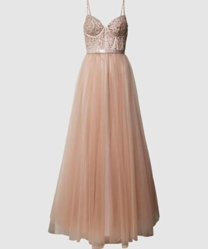 abendkleid beige