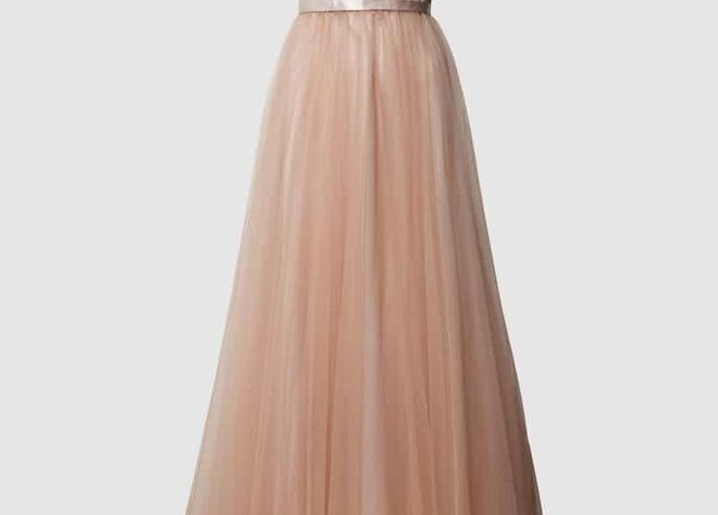 abendkleid beige
