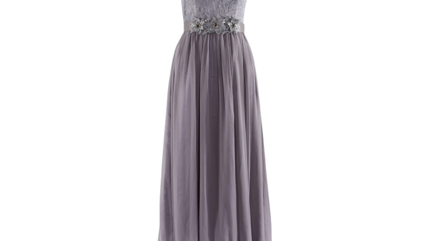 abendkleid grau