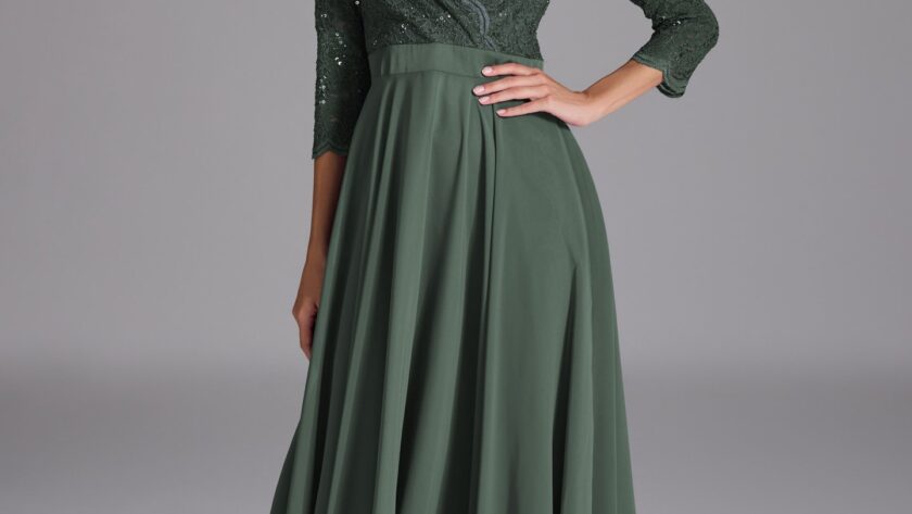 grünes abendkleid