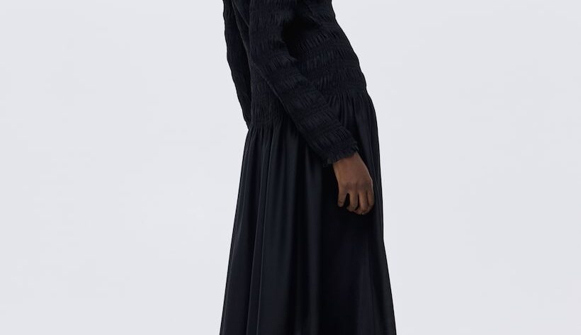schwarzes kleid lang